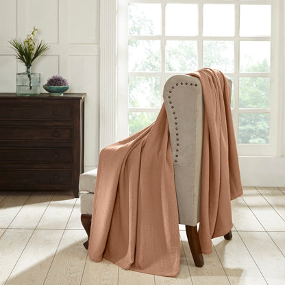 Superior Waffle 100% Cotton Lightweight Blanket