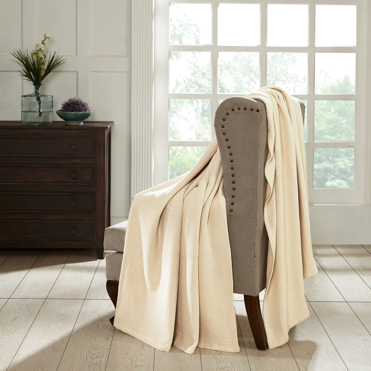 Superior Waffle 100% Cotton Lightweight Blanket