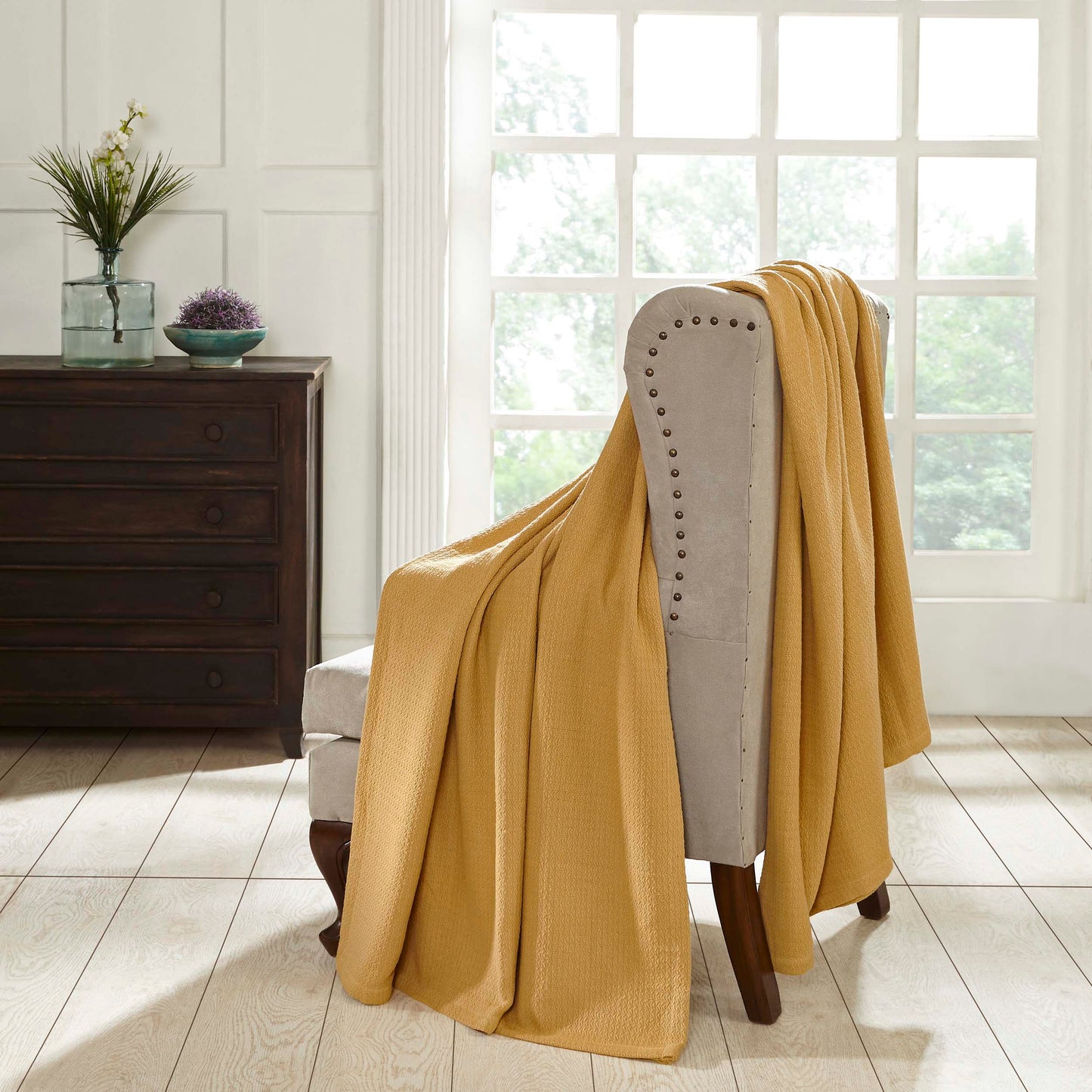 Superior Waffle 100% Cotton Lightweight Blanket