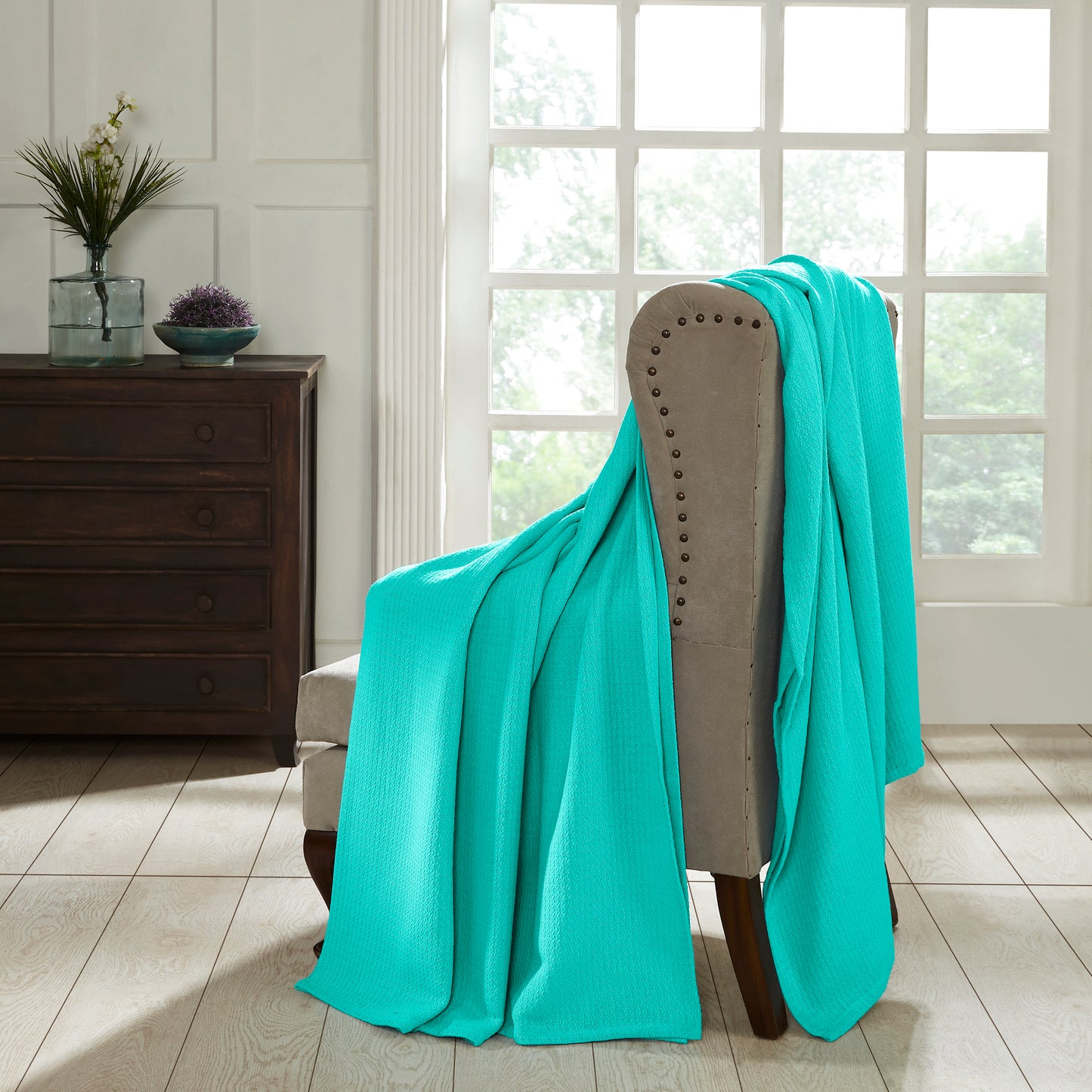 Superior Waffle 100% Cotton Lightweight Blanket