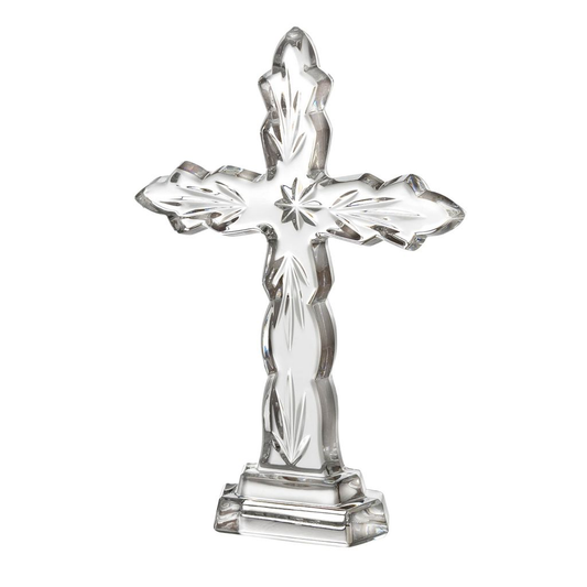Crystal cross on a white background
