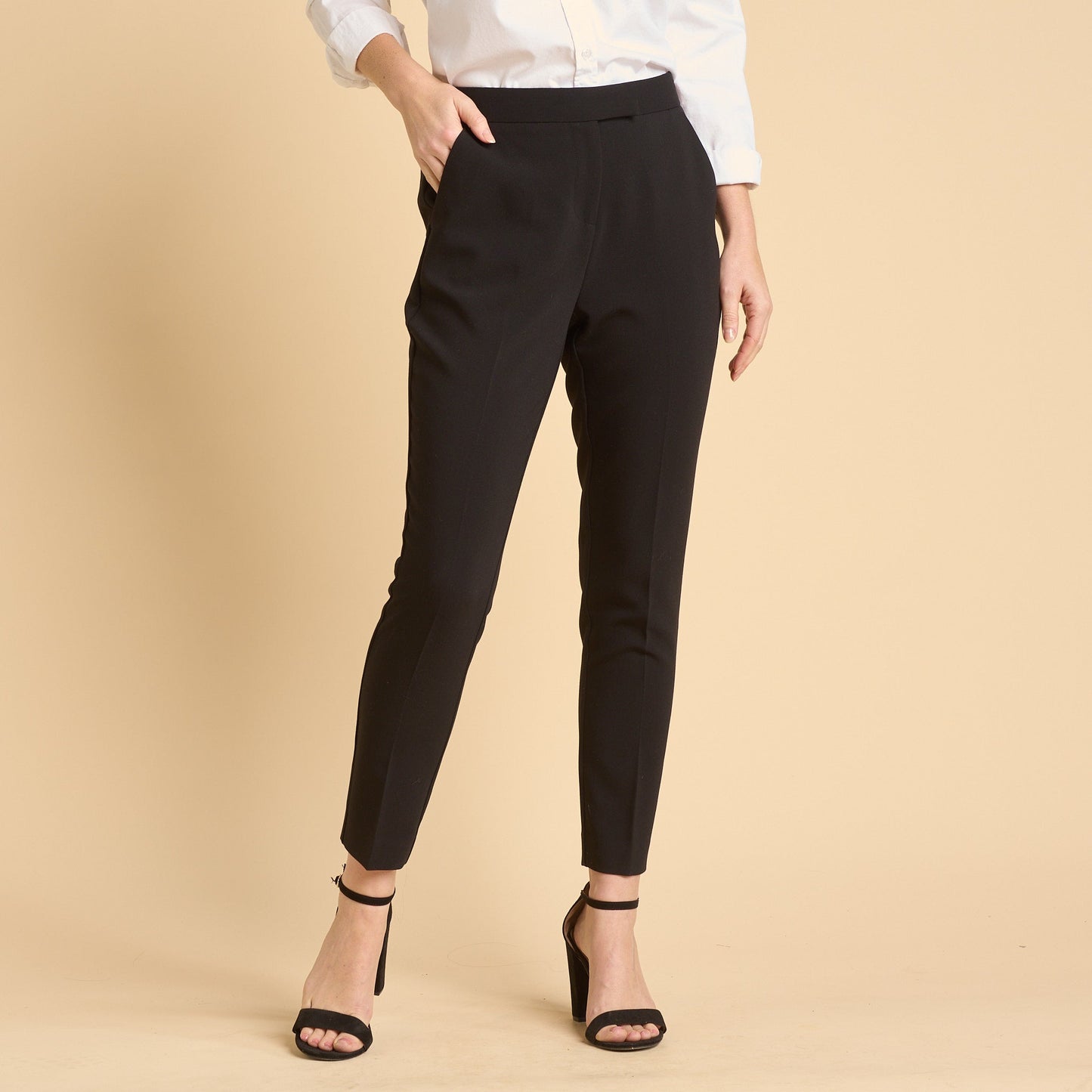 Christopher & Banks Women's Relaxed Fit Extended Tab Ankle Pant
