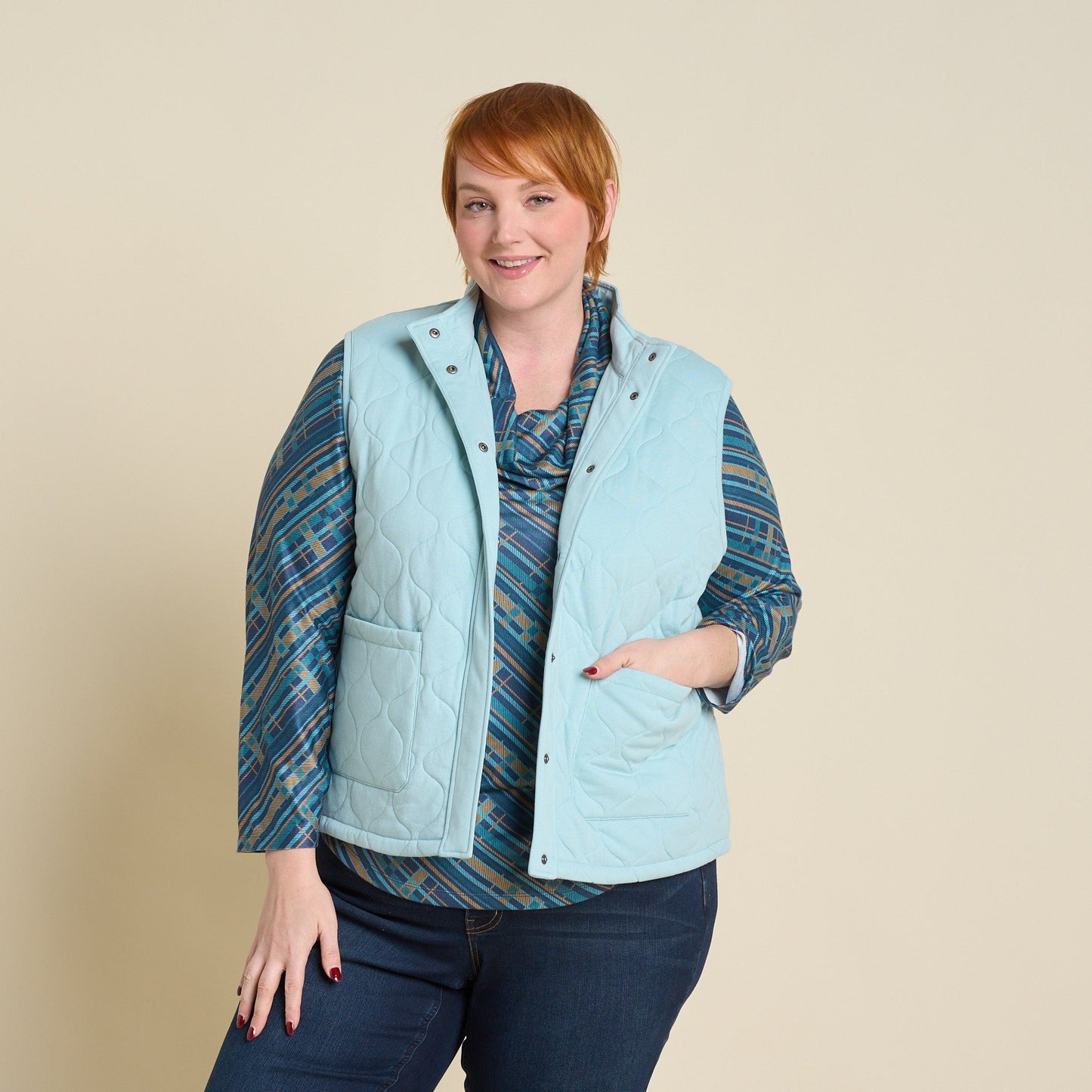 Christopher & Banks Relaxed Restyled Quilted Knit Vest