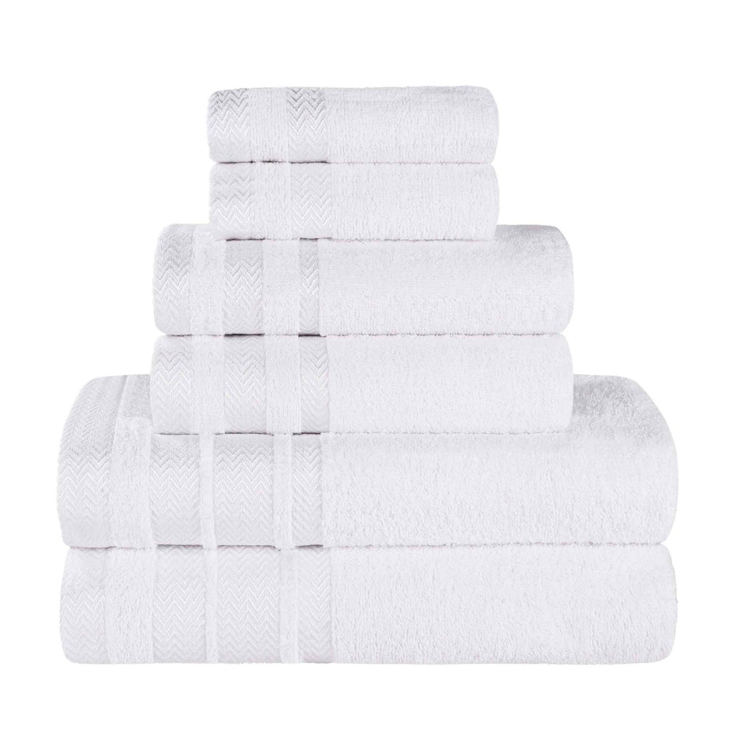 Superior "Hays" 100% Cotton Textured 6-Piece Towel Set
