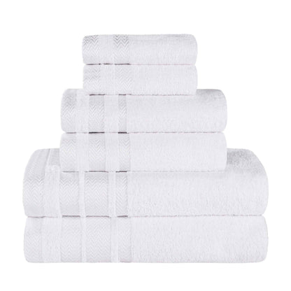 Superior "Hays" 100% Cotton Textured 6-Piece Towel Set