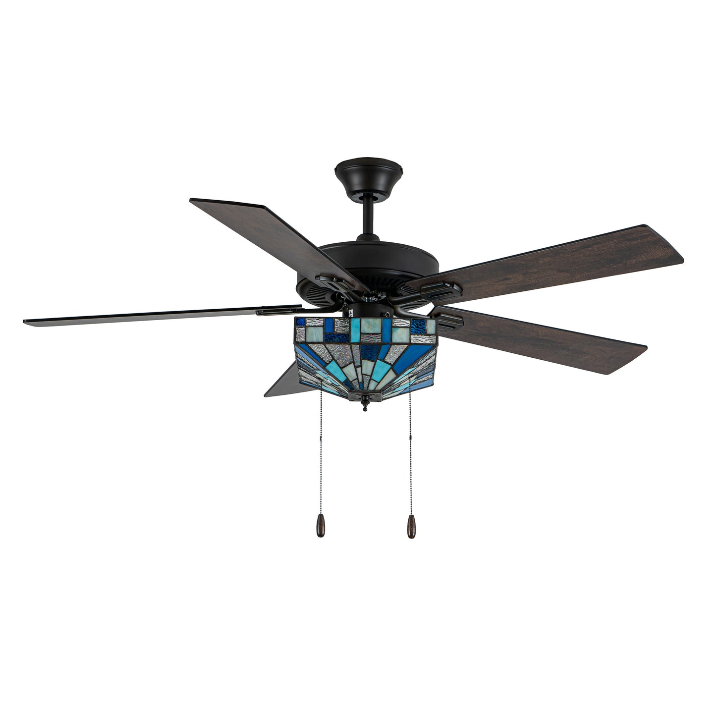 Tiffany-Style Lighting 52" Kyle Indoor Glass Fan with Remote Control