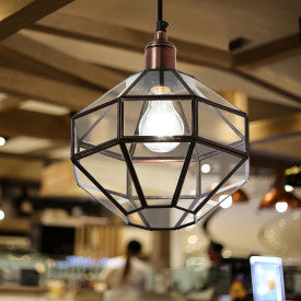 Tiffany-Style Lighting 9" Bettany Bohemian Clear Globe Shade Pendant Light