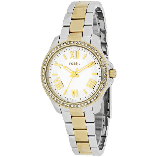 Fossil Women's Cecile 29mm Quartz Crystal Bezel Bracelet Watch