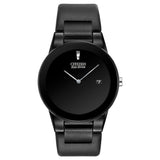 Citizen Men's 40mm Axiom Quartz Date Blackout Leather Strap Watch - AU1065-07E