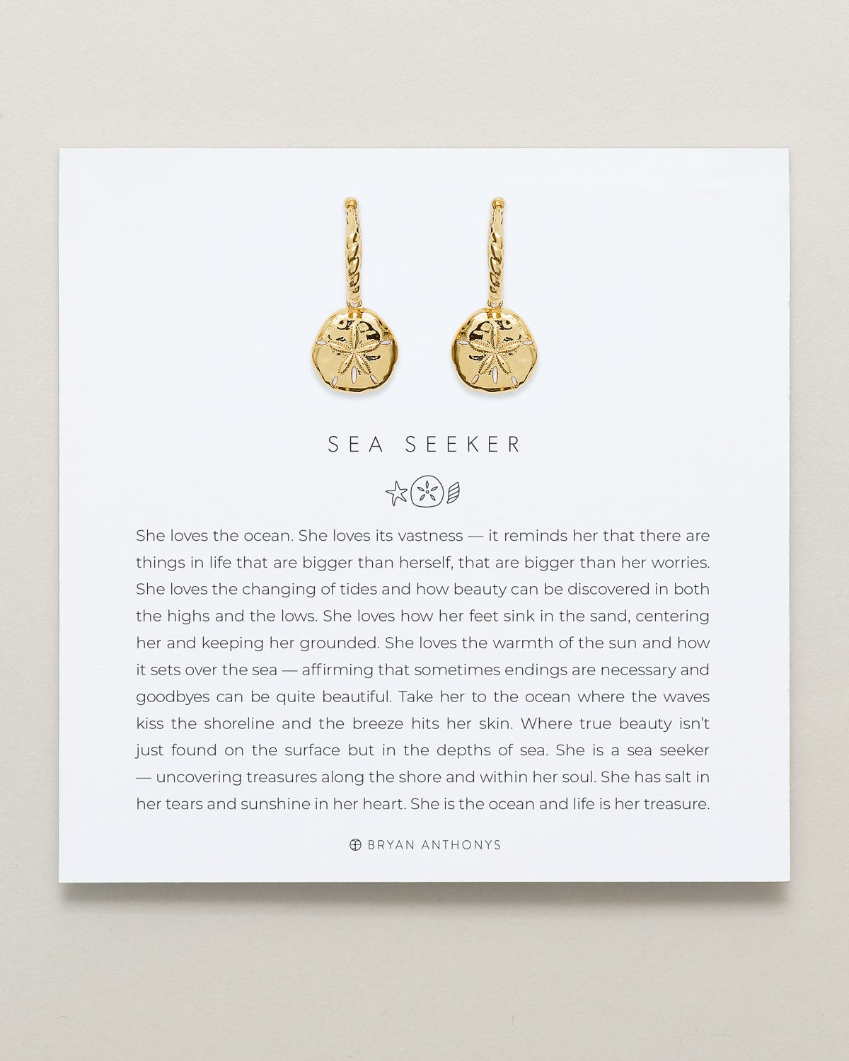 Bryan Anthonys Choice of Plating "Sea Seeker" Huggie Drop Earrings