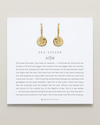 Bryan Anthonys Choice of Plating "Sea Seeker" Huggie Drop Earrings
