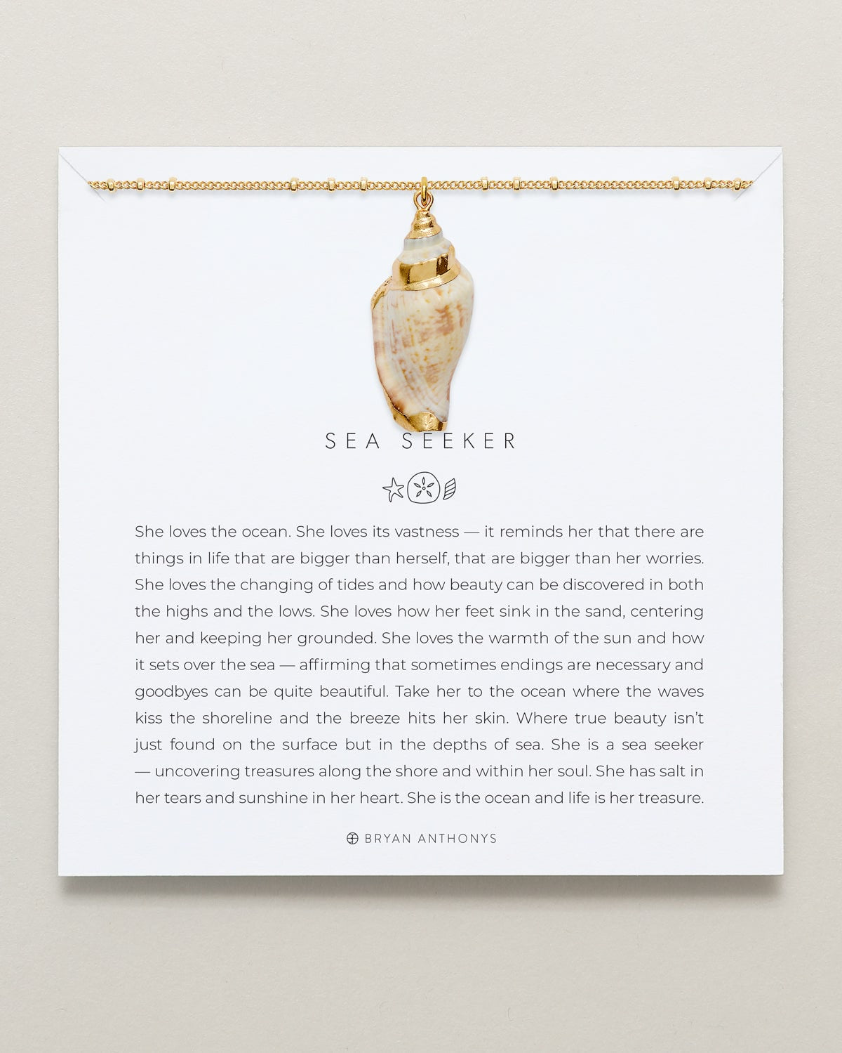 Bryan Anthonys Choice of Plating "Sea Seeker" Shell Necklace
