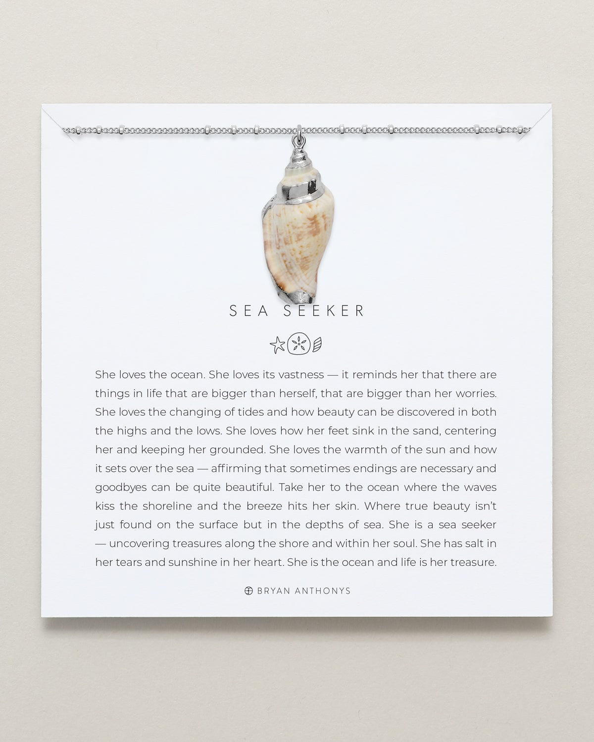 Bryan Anthonys Choice of Plating "Sea Seeker" Shell Necklace