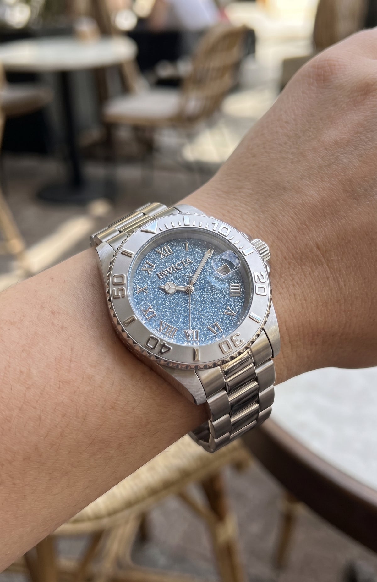 Invicta Women's 40mm Angel Quartz Date Speckle Dial Bracelet Watch