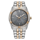 Citizen Men's 40mm Eco-Drive Quartz Date Diamond Accent Bracelet Watch - BM7646-55H