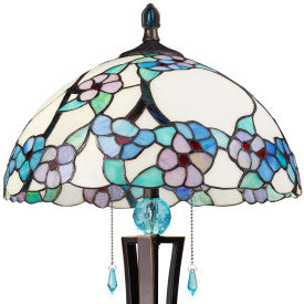 Tiffany-Style Lighting 24.75" Tula Bowl Shade Stained Glass Table Lamp