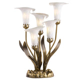 Tiffany-Style Lighting 20"H Hand Blown Glass 5 Calla Lily Uplight Accent Lamp