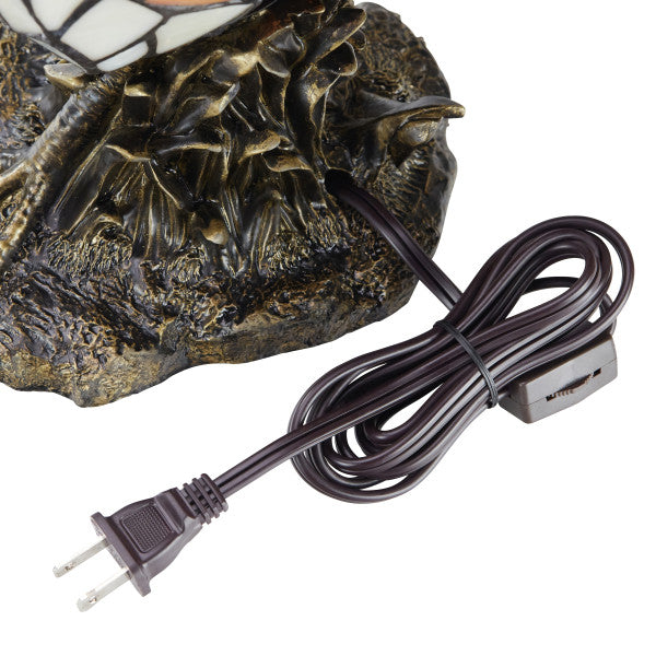 Tiffany-Style Lighting 15"H Multicolor Rooster Novelty Accent Lamp