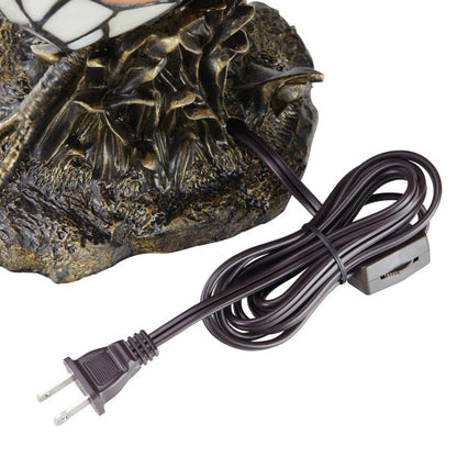 Tiffany-Style Lighting 15"H Multicolor Rooster Novelty Accent Lamp