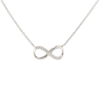Sterling Silver 0.25ctw Diamond Infinity Necklace