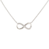 Sterling Silver 0.25ctw Diamond Infinity Necklace