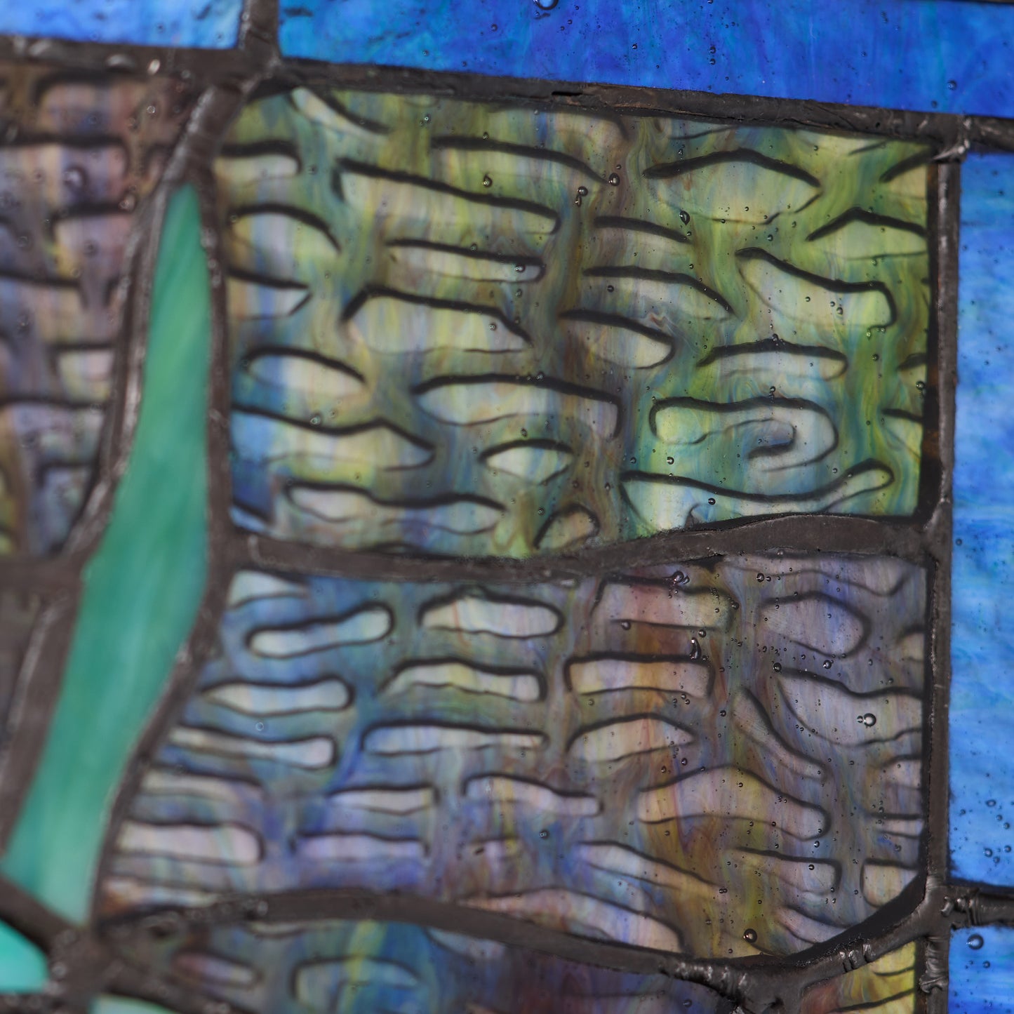 Tiffany-Style Lighting 10.5" Tommy the Green Sea Turtle Stained Glass Window Panel