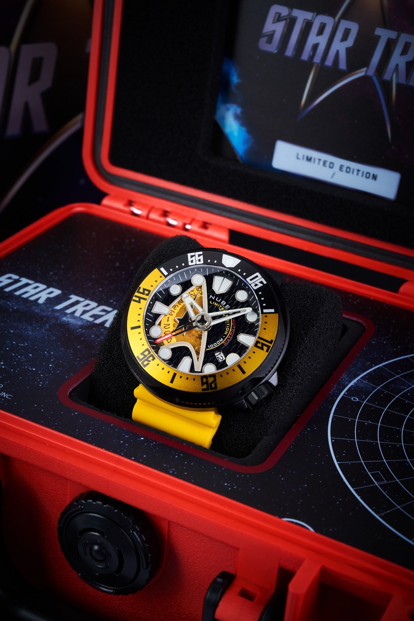 Nubeo Men's 50mm Ventana Star Trek Starfleet Automatic Limited Edition Strap Watch
