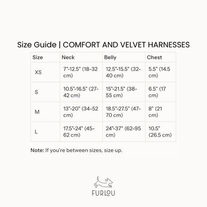 Furlou Black Comfort Dog Harness Choice of Size