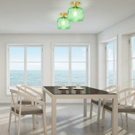 Tiffany-Style Lighting 10.25" William Green Globe Ceiling Light