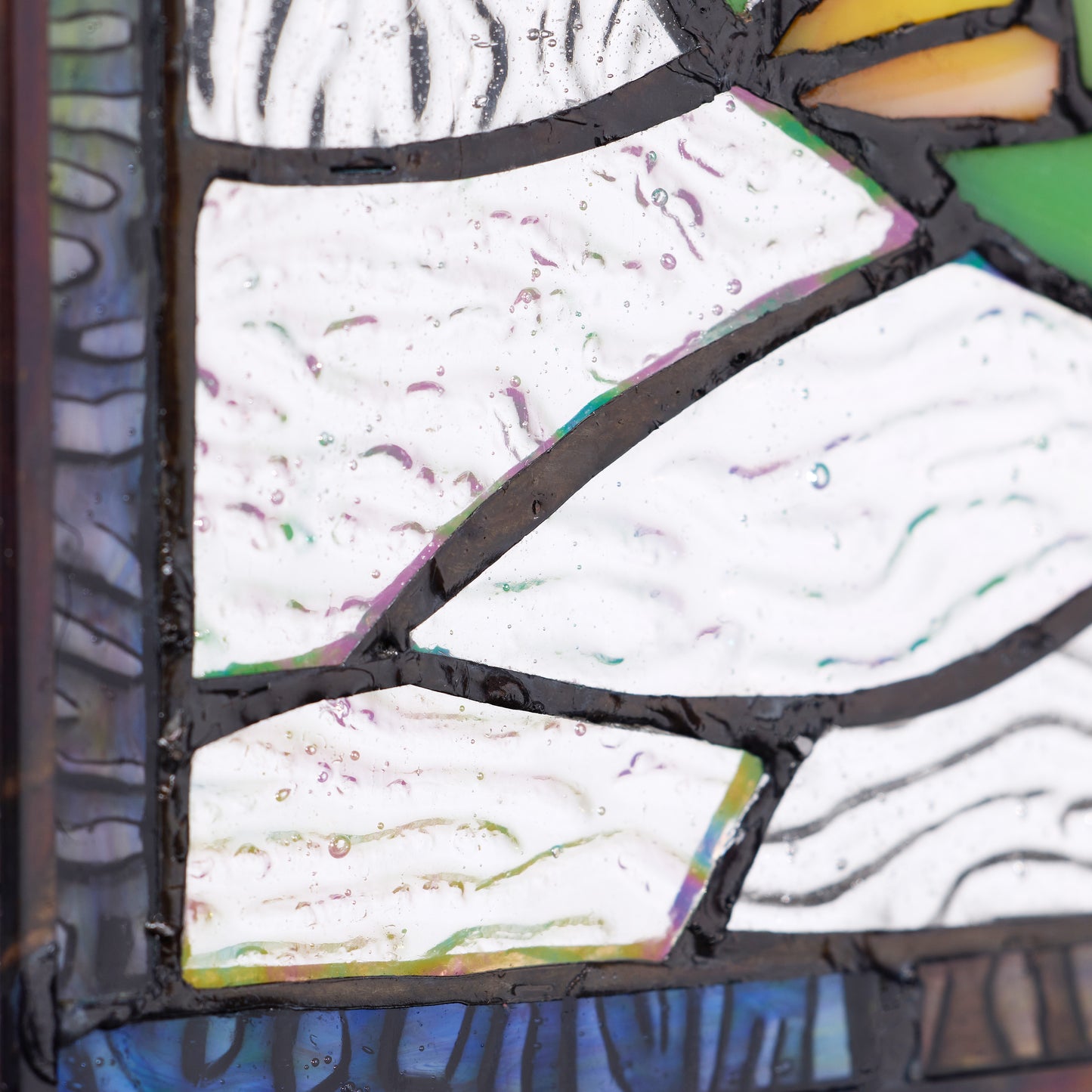 Tiffany-Style Lighting 10" Happy Hummingbird Stained Glass Window Panel