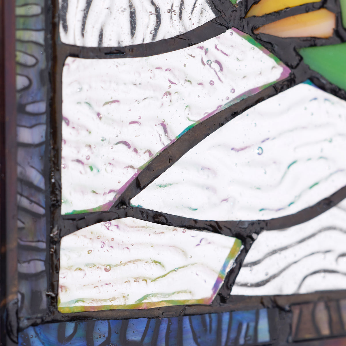 Tiffany-Style Lighting 10" Happy Hummingbird Stained Glass Window Panel