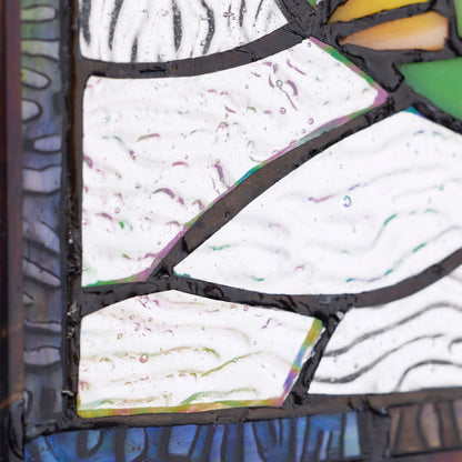 Tiffany-Style Lighting 10" Happy Hummingbird Stained Glass Window Panel