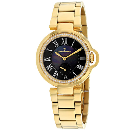 Christian Van Sant Women's 35mm Cybele Quartz MOP Dial Crystal Bezel Bracelet Watch