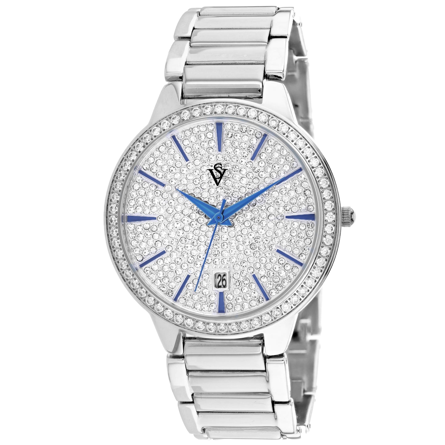 Christian Van Sant Women's 38mm Alessia Quartz Date Crystal Dial Bracelet Watch