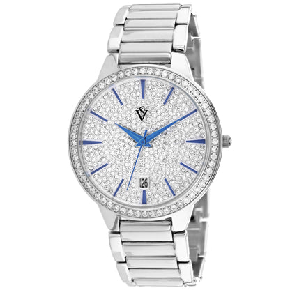 Christian Van Sant Women's 38mm Alessia Quartz Date Crystal Dial Bracelet Watch
