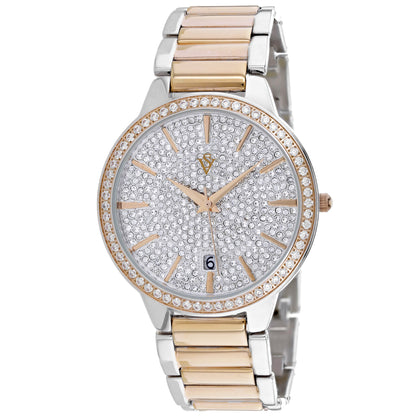 Christian Van Sant Women's 38mm Alessia Quartz Date Crystal Dial Bracelet Watch