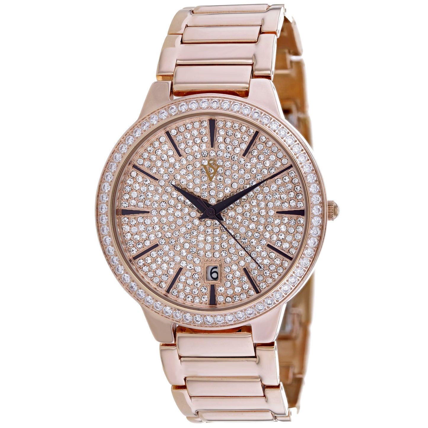 Christian Van Sant Women's 38mm Alessia Quartz Date Crystal Dial Bracelet Watch