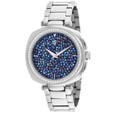 Christian Van Sant Women's 40mm Mirabella Quartz Colorful Crystal Dial Square Bracelet Watch