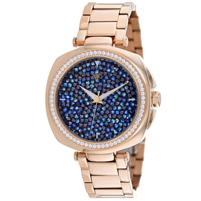 Christian Van Sant Women's 40mm Mirabella Quartz Colorful Crystal Dial Square Bracelet Watch