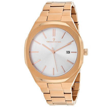 Christian Van Sant Men's 42mm Octavius Slim Quartz Date Sleek Bracelet Watch