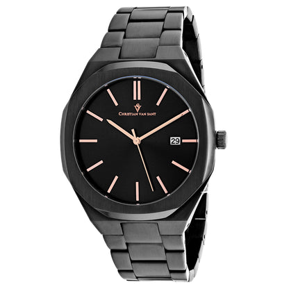 Christian Van Sant Men's 42mm Octavius Slim Quartz Date Sleek Bracelet Watch