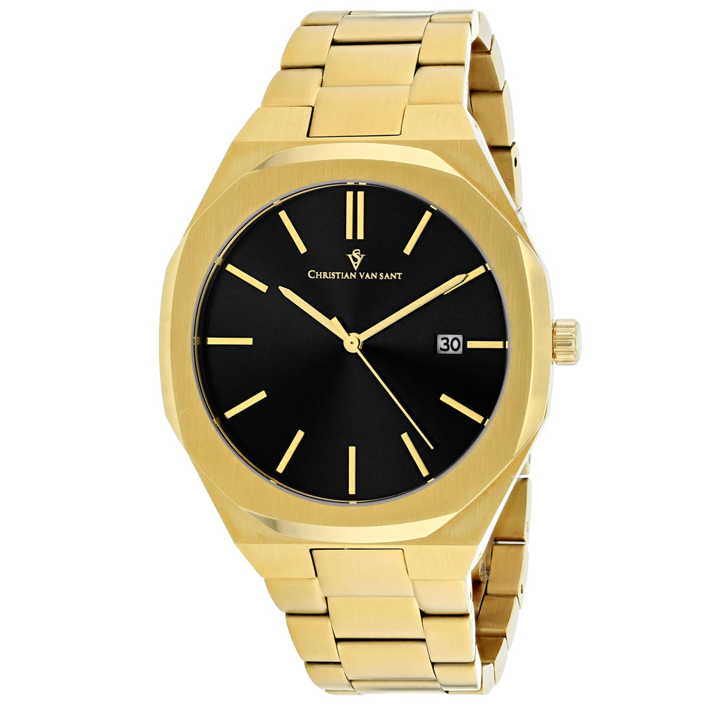 Christian Van Sant Men's 42mm Octavius Slim Quartz Date Sleek Bracelet Watch