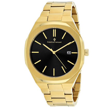Christian Van Sant Men's 42mm Octavius Slim Quartz Date Sleek Bracelet Watch