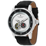 Christian Van Sant Men's 42mm Viscay Automatic Open Heart Leather Strap Watch