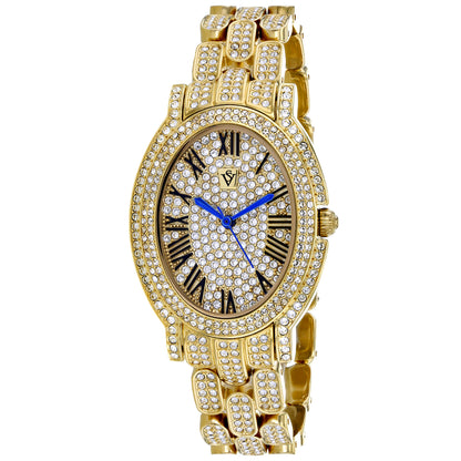 Christian Van Sant Women's 35mm Amore Quartz Crystal Pave Oval Bracelet Watch