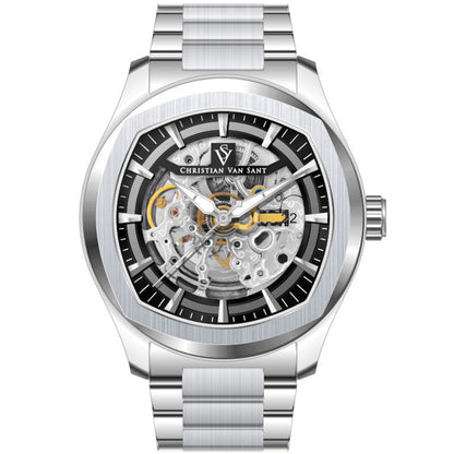 Christian Van Sant Men's 42mm Romeo Automatic Exhibition Dial Bracelet Watch