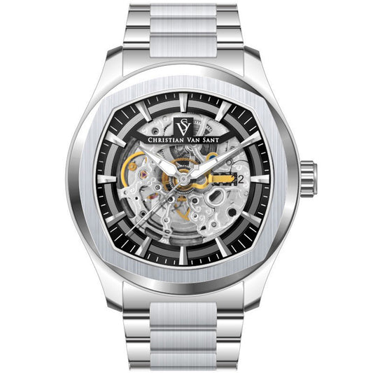 Christian Van Sant Men's 42mm Romeo Automatic Exhibition Dial Bracelet Watch