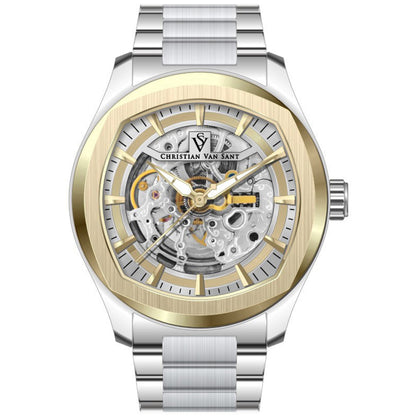 Christian Van Sant Men's 42mm Romeo Automatic Exhibition Dial Bracelet Watch