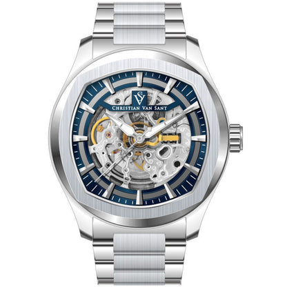 Christian Van Sant Men's 42mm Romeo Automatic Exhibition Dial Bracelet Watch