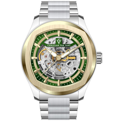 Christian Van Sant Men's 42mm Romeo Automatic Exhibition Dial Bracelet Watch